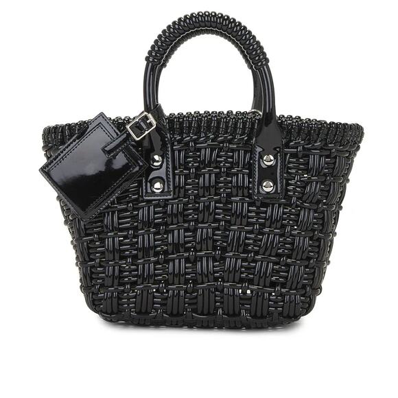 8 Other Reasons Black Woven Tote Bag Top Handle Shoulder Strap 8x7.25 x4.5 NEW - Picture 1 of 14